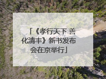 《孝行天下 善化清丰》新书发布会在京举行