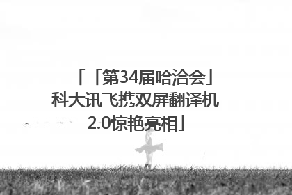 「第34届哈洽会」科大讯飞携双屏翻译机2.0惊艳亮相