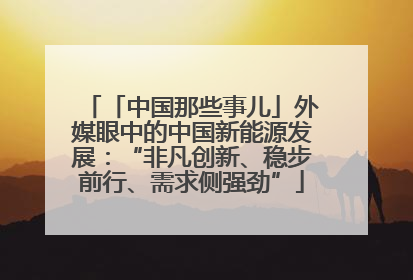「中国那些事儿」外媒眼中的中国新能源发展：“非凡创新、稳步前行、需求侧强劲”