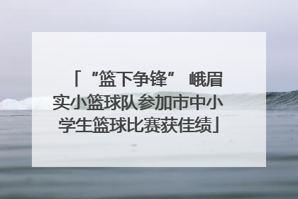 “篮下争锋” 峨眉实小篮球队参加市中小学生篮球比赛获佳绩