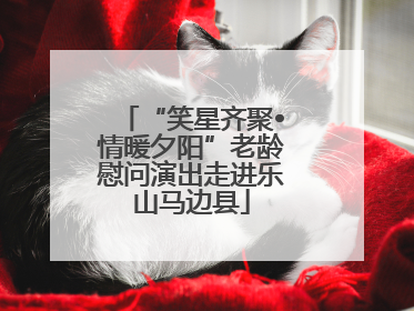 “笑星齐聚•情暖夕阳”老龄慰问演出走进乐山马边县