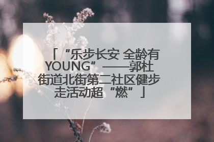 “乐步长安 全龄有YOUNG”——郭杜街道北街第二社区健步走活动超“燃”