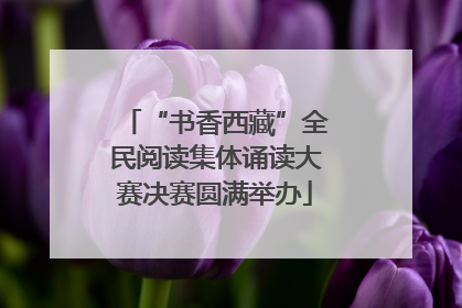 “书香西藏”全民阅读集体诵读大赛决赛圆满举办