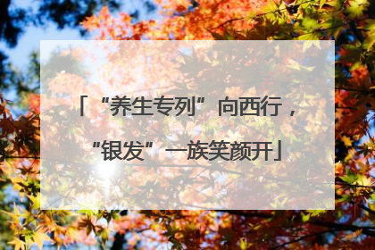“养生专列”向西行，“银发”一族笑颜开