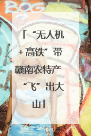 “无人机＋高铁”带赣南农特产“飞”出大山