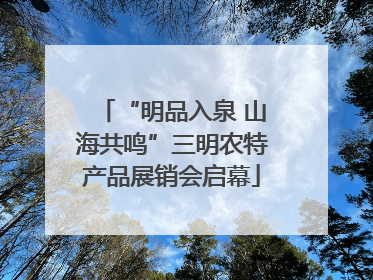 “明品入泉 山海共鸣”三明农特产品展销会启幕