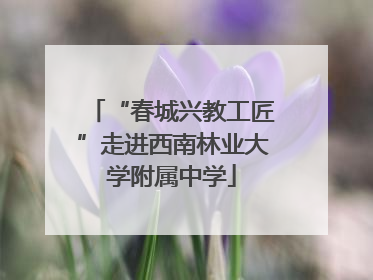 “春城兴教工匠”走进西南林业大学附属中学