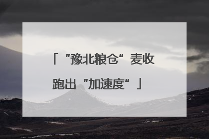 “豫北粮仓”麦收跑出“加速度”