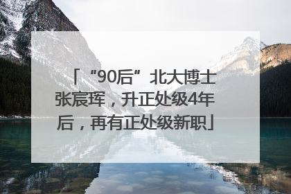 “90后”北大博士张宸珲，升正处级4年后，再有正处级新职