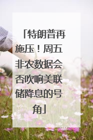特朗普再施压！周五非农数据会否吹响美联储降息的号角