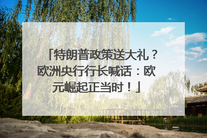 特朗普政策送大礼？欧洲央行行长喊话：欧元崛起正当时！