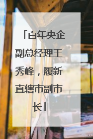 百年央企副总经理王秀峰，履新直辖市副市长