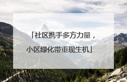 社区携手多方力量，小区绿化带重现生机