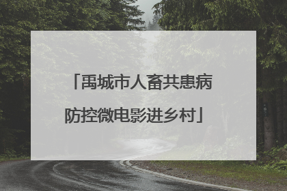 禹城市人畜共患病防控微电影进乡村
