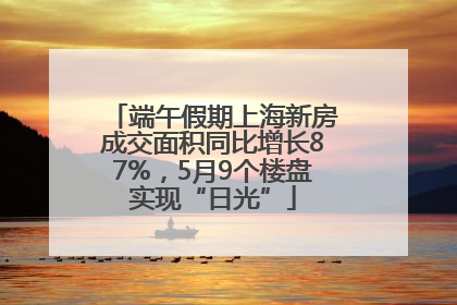 端午假期上海新房成交面积同比增长87%，5月9个楼盘实现“日光”