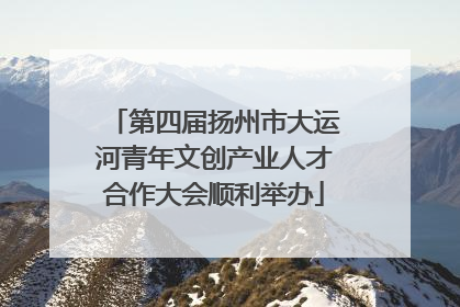第四届扬州市大运河青年文创产业人才合作大会顺利举办