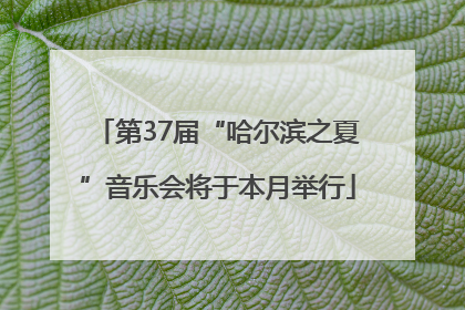 第37届“哈尔滨之夏”音乐会将于本月举行