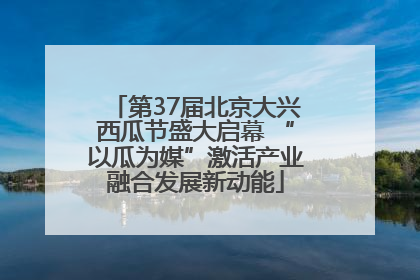 第37届北京大兴西瓜节盛大启幕 “以瓜为媒”激活产业融合发展新动能