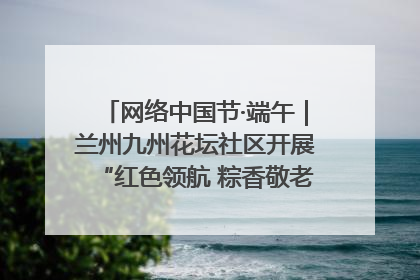 网络中国节·端午｜兰州九州花坛社区开展“红色领航 粽香敬老”端午主题活动