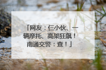 网友：仨小伙、一辆摩托、高架狂飙！南通交警：查！