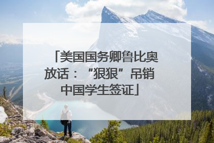 美国国务卿鲁比奥放话：“狠狠”吊销中国学生签证