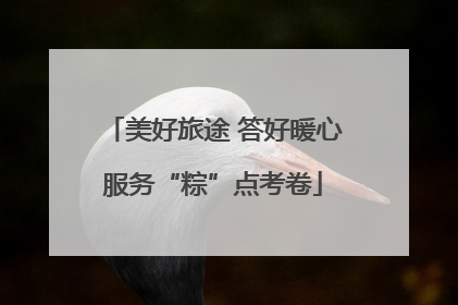 美好旅途 答好暖心服务“粽”点考卷