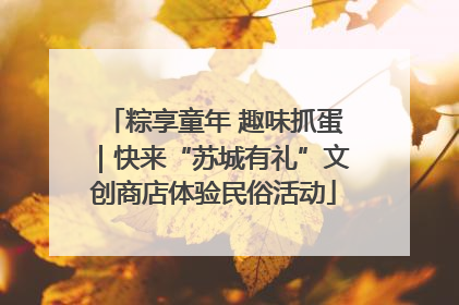粽享童年 趣味抓蛋｜快来“苏城有礼”文创商店体验民俗活动