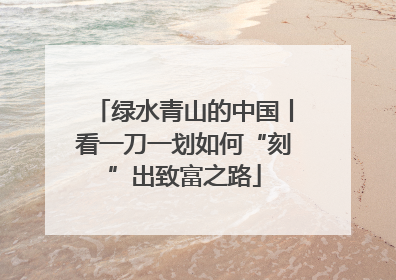 绿水青山的中国丨看一刀一划如何“刻”出致富之路