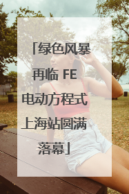 绿色风暴再临 FE电动方程式上海站圆满落幕