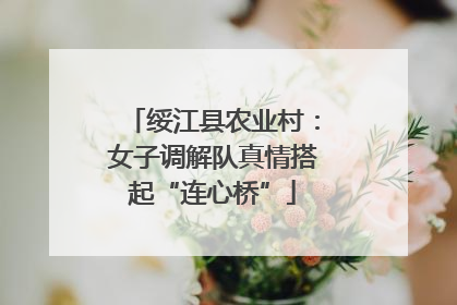 绥江县农业村：女子调解队真情搭起“连心桥”