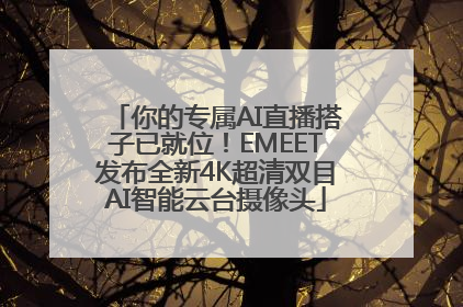 你的专属AI直播搭子已就位！EMEET发布全新4K超清双目AI智能云台摄像头