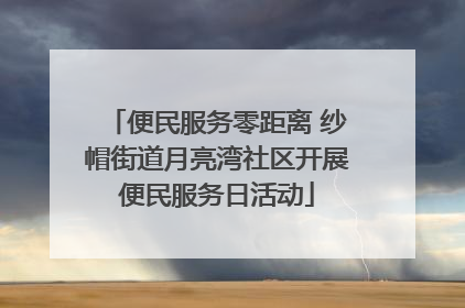 便民服务零距离 纱帽街道月亮湾社区开展便民服务日活动