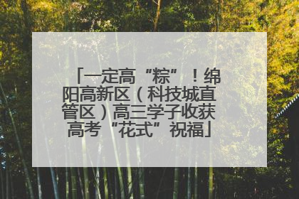 一定高“粽”！绵阳高新区（科技城直管区）高三学子收获高考“花式”祝福
