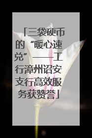三袋硬币的“暖心速兑”——工行漳州诏安支行高效服务获赞誉