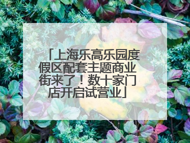 上海乐高乐园度假区配套主题商业街来了！数十家门店开启试营业