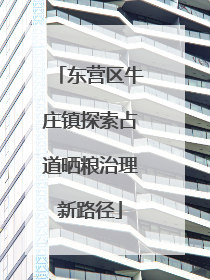 东营区牛庄镇探索占道晒粮治理新路径