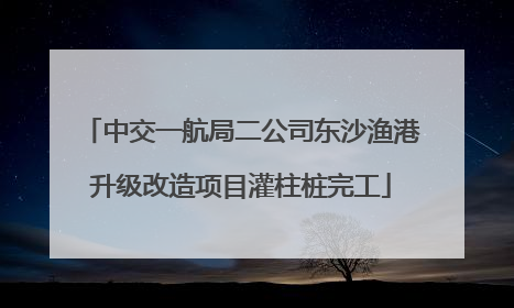 中交一航局二公司东沙渔港升级改造项目灌柱桩完工