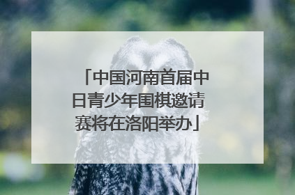 中国河南首届中日青少年围棋邀请赛将在洛阳举办