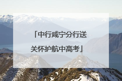 中行咸宁分行送关怀护航中高考