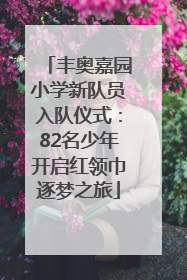 丰奥嘉园小学新队员入队仪式：82名少年开启红领巾逐梦之旅