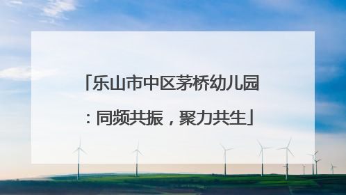 乐山市中区茅桥幼儿园：同频共振，聚力共生
