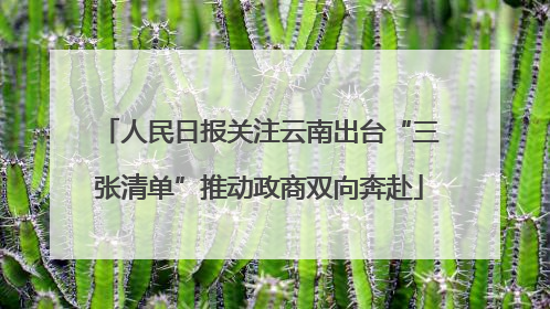 人民日报关注云南出台“三张清单”推动政商双向奔赴