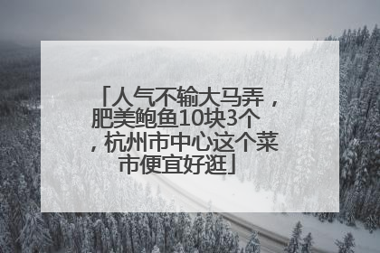 人气不输大马弄，肥美鲍鱼10块3个，杭州市中心这个菜市便宜好逛