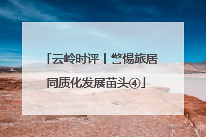 云岭时评丨警惕旅居同质化发展苗头④