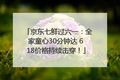 京东七鲜过六一：全家童心30分钟达 618价格持续击穿！