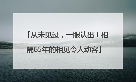 从未见过，一眼认出！相隔65年的相见令人动容