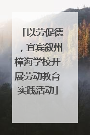以劳促德，宜宾叙州樟海学校开展劳动教育实践活动