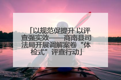 以规范促提升 以评查强实效——商南县司法局开展调解案卷“体检式”评查行动