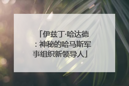 伊兹丁·哈达德：神秘的哈马斯军事组织新领导人