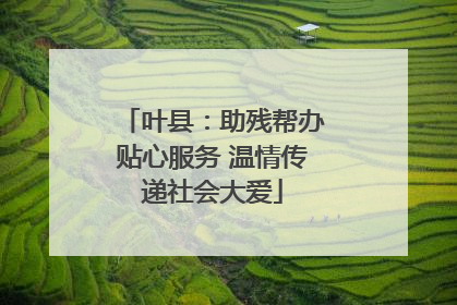叶县：助残帮办贴心服务 温情传递社会大爱
